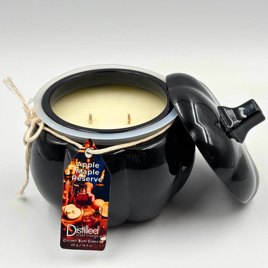 Apple Maple Reserve - Scented Halloween Candle - Limited Edition 14.5 Oz Pumpkin Glass