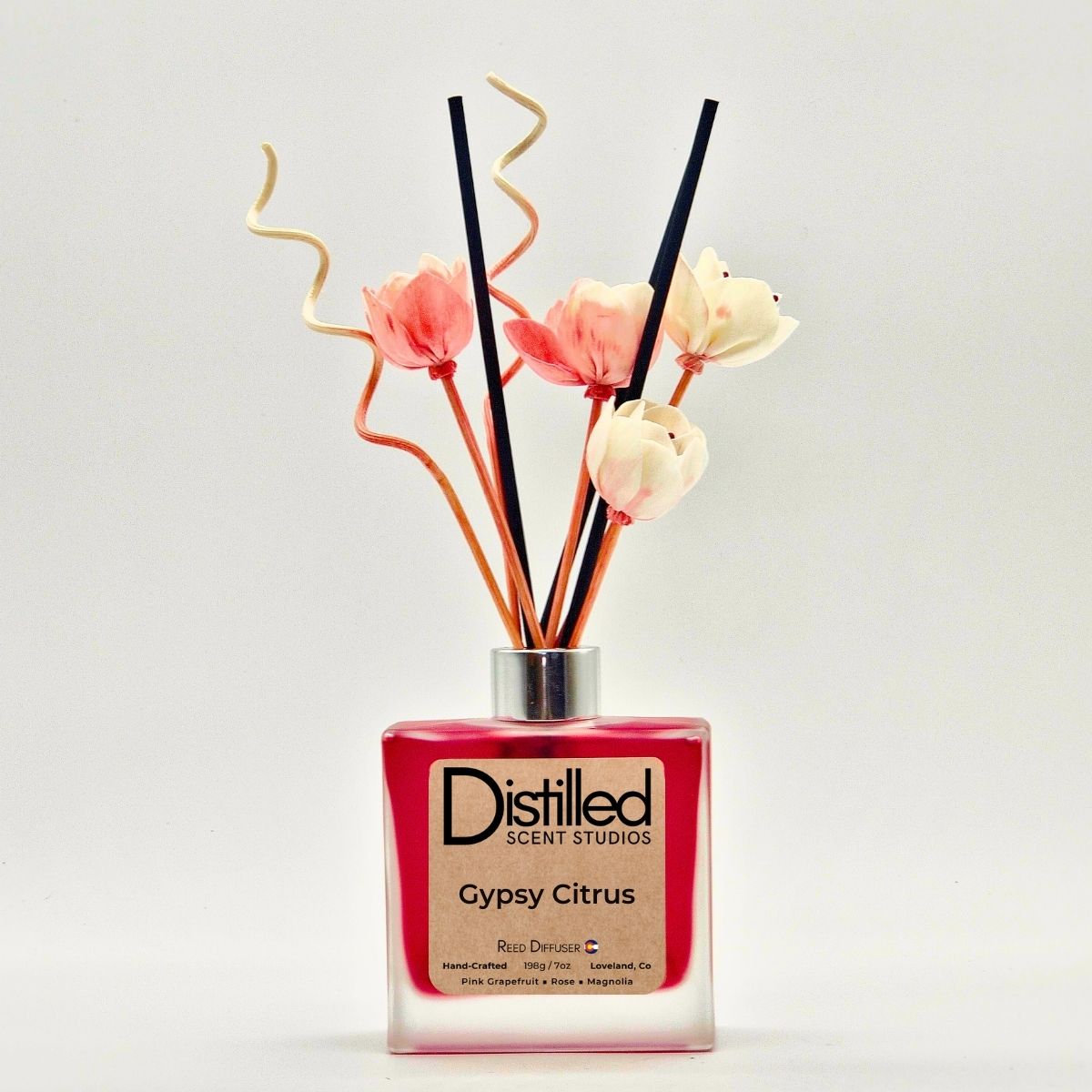 Reed Diffuser (7 oz) - Gypsy Citrus w/ Blooming Flower Rods