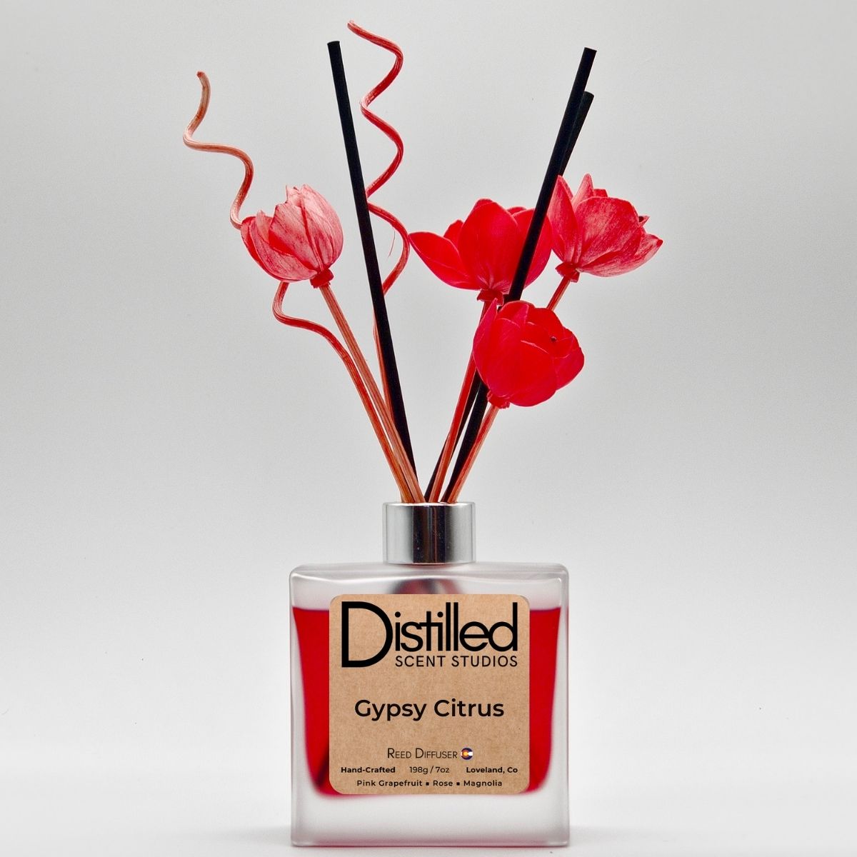 Reed Diffuser (7 oz) - Gypsy Citrus w/ Blooming Flower Rods